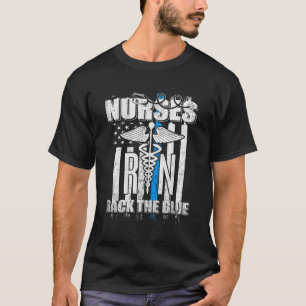 Camiseta Enfermeras De La Bandera Azul De Los Ee.Uu. Orgull
