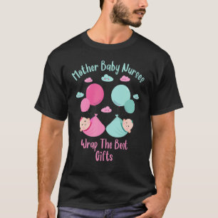 Camiseta Enfermeras de Navidad L&d Labor Madre Bebé Envoltu