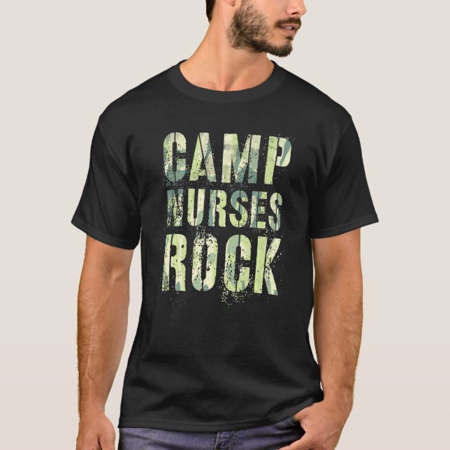 Camiseta Enfermeras del campamento de camping de rock Med (Anverso)