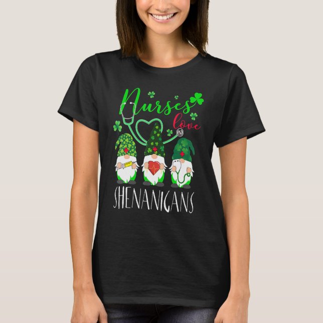 Camiseta Enfermeras Enfermeras Amores Shenanigans Gnomes En (Anverso)