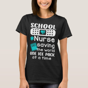 Camiseta Enfermeras Escolares Guardando El Paquete De Hielo