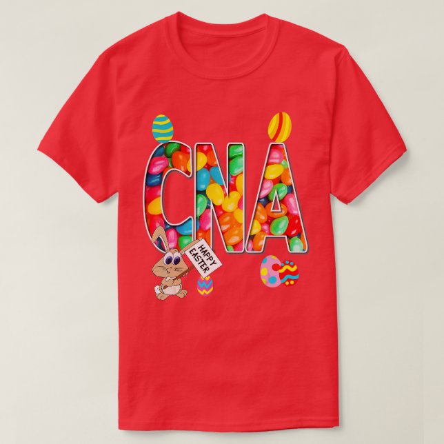 Camiseta Enfermeras Jellybean CNA de Pascua (Diseño del anverso)