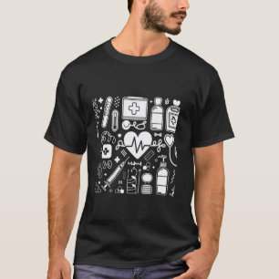Camiseta Enfermeras Médicos Garabato Enfermera Personal Méd