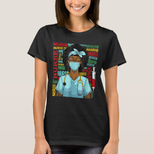 Camiseta Enfermeras mujeres negras Historia negra Orgullo a