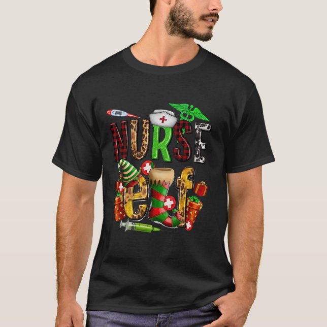 Camiseta Enfermeras Navidades Elf Enfermería Enfermera Vida (Anverso)
