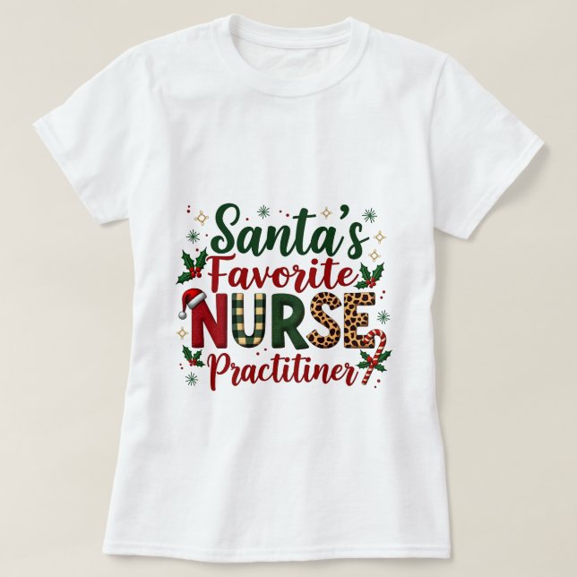 Camiseta Enfermeras Navidades practicantes favoritas de San (Diseño del anverso)