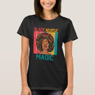 Camiseta Enfermeras negras magia africana Melanin Enfermerí