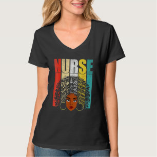 Camiseta Enfermeras Negras Para Mujeres Chicas Melanin Afri