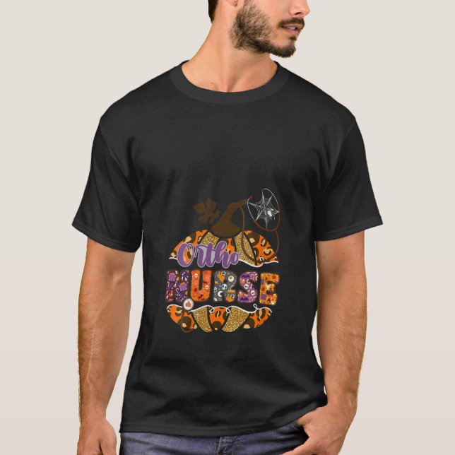 Camiseta Enfermeras ortostáticas Stethoscope Leopard Hallow (Anverso)