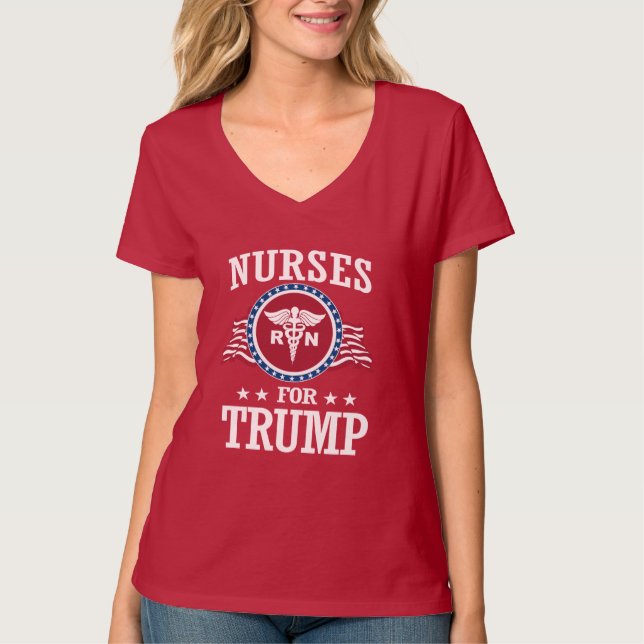 CAMISETA ENFERMERAS PARA TRUMP (Anverso)