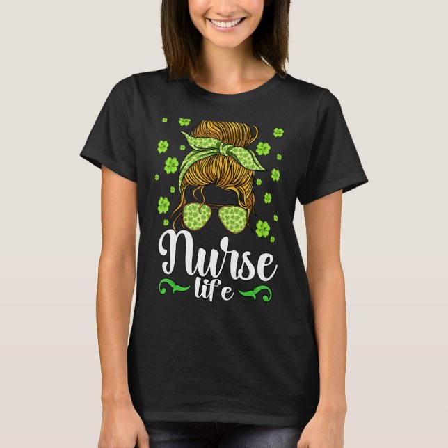 Camiseta Enfermeras Patrones de Vida Día Shenanigans (Anverso)