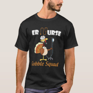 Camiseta Enfermería Cute Turkey Er Enfermera Gobble Squad T