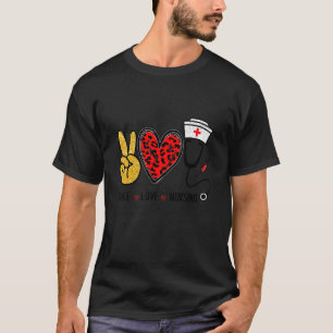 Camiseta Enfermería de amor por la paz Símbolo de enfermera