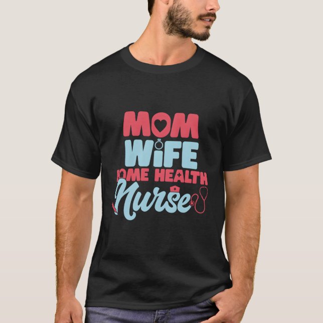 Camiseta Enfermería de atención domiciliaria de enfermera d (Anverso)