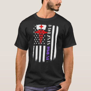 Camiseta Enfermería de diálisis Bandera de EE. UU. Nurs de