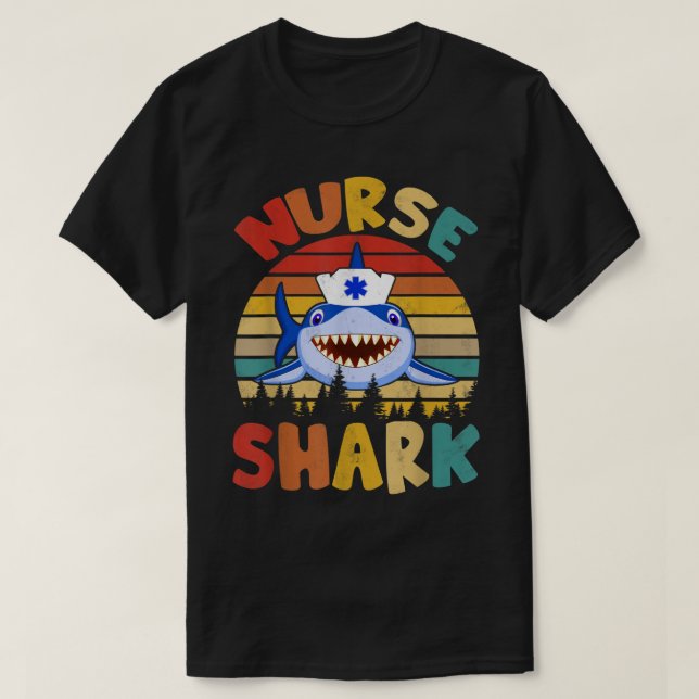 Camiseta Enfermería de enfermería divertida de Shark, enfer (Diseño del anverso)