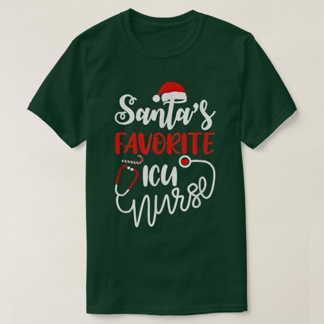 Camiseta Enfermería de la UCI Enfermería de Santa Claus con (Diseño del anverso)