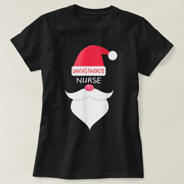 Camiseta Enfermería de Navidades divertidos, enfermera favo (Diseño del anverso)