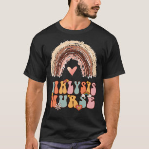 Camiseta Enfermería de nefrología de diálisis Groovy Retro