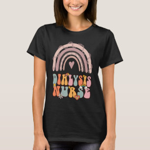 Camiseta Enfermería de nefrología de diálisis Groovy Retro