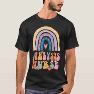 Camiseta Enfermería de nefrología de diálisis Groovy Retro