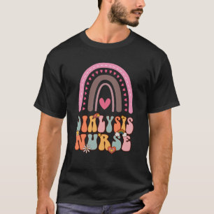 Camiseta Enfermería de nefrología de diálisis Groovy Retro