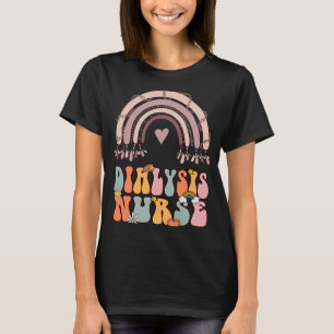 Camiseta Enfermería de nefrología de diálisis Groovy Retro