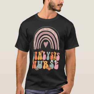 Camiseta Enfermería de nefrología de diálisis Groovy Retro