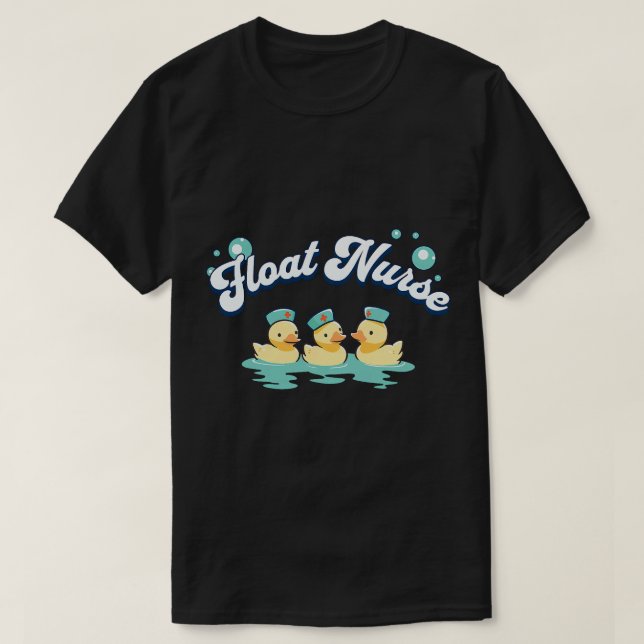 Camiseta Enfermería de pato flotante de la piscina de enfer (Diseño del anverso)