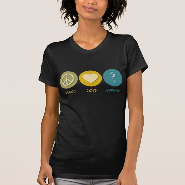Camiseta Enfermería del amor de la paz (Anverso)