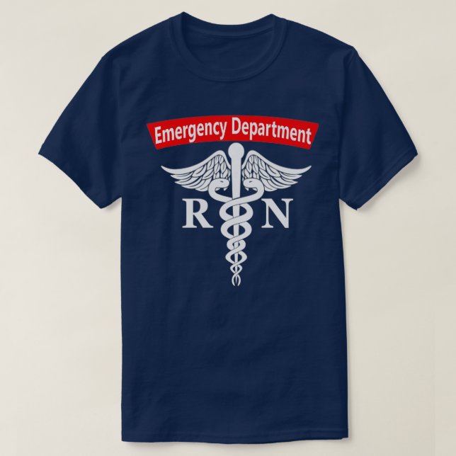 Camiseta Enfermería del Departamento de Emergencia Enfermer (Diseño del anverso)