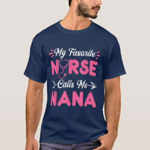 Camiseta Enfermería Día de las Madres Nana Mi enfermera fav