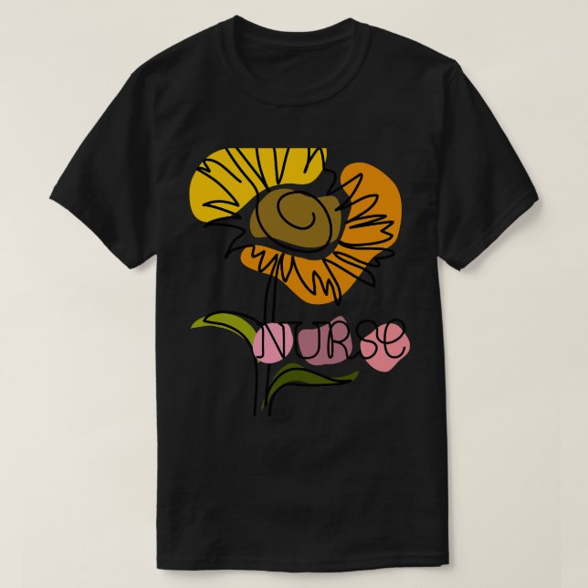 Camiseta Enfermería Enfermera Giro De Giro De Giro De Una L (Diseño del anverso)