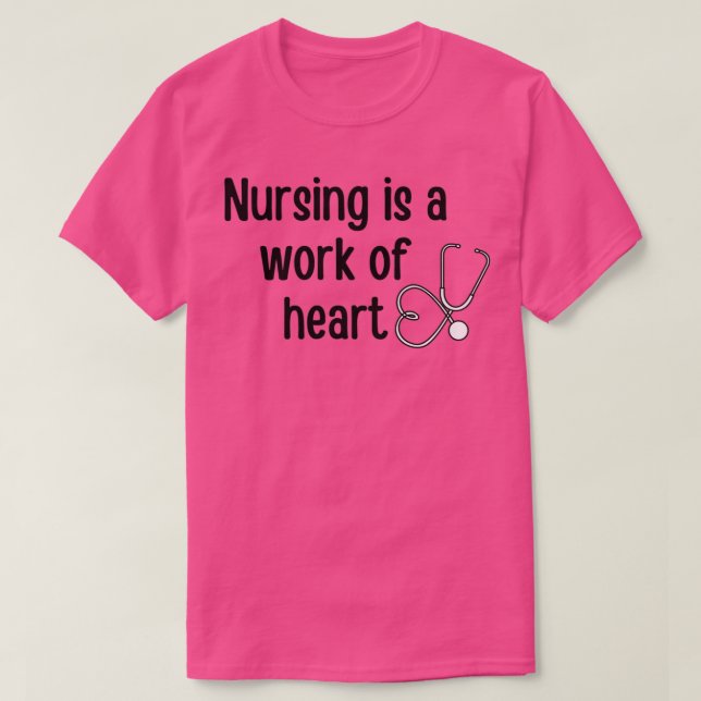 Camiseta Enfermería es un trabajo de cardiología giftpresen (Diseño del anverso)