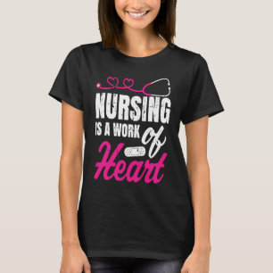 Camiseta Enfermería Es Un Trabajo De Enfermeras De Corazón 