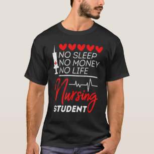 Camiseta Enfermería Estudiante Orgulloso Sin Dormir Sin Din
