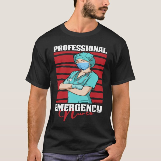 Camiseta Enfermería Profesional Cuidados de Emergencia Hosp (Anverso)