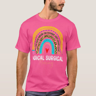 Camiseta Enfermería quirúrgica médica Leopard Rainbow Healt