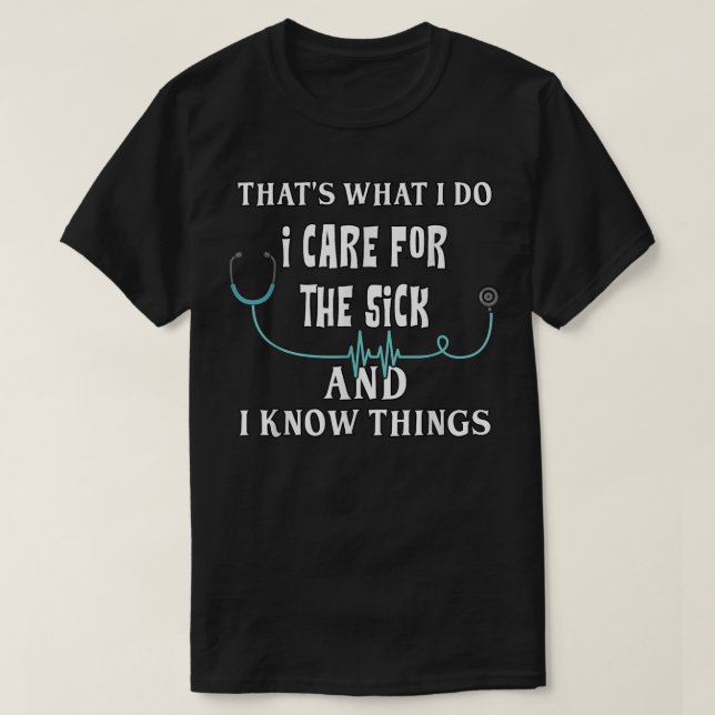 Camiseta Enfermería Sé Cosas Humor Sarcástico Chiste Enferm (Diseño del anverso)