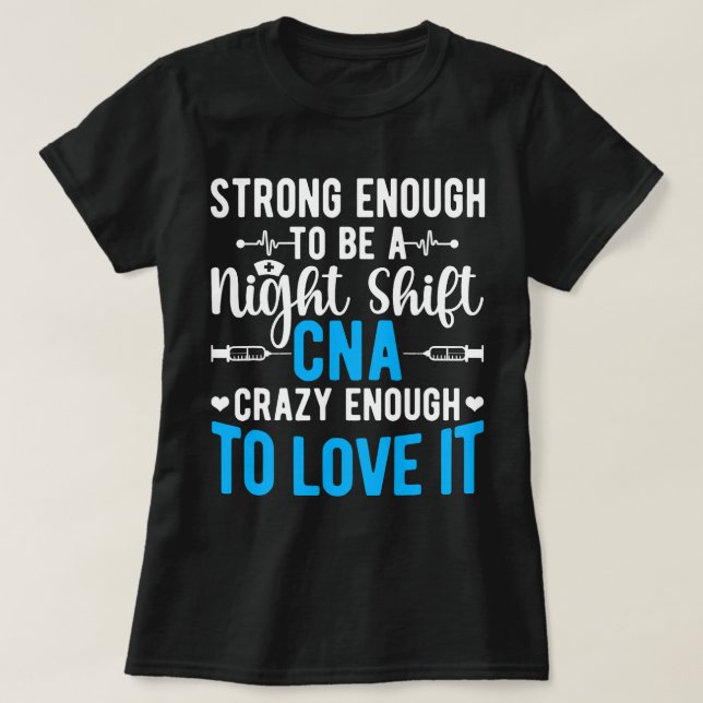 Camiseta Enfermería Turno de noche dura Enfermería certific (Diseño del anverso)