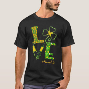 Camiseta Enfermería Vida Amor, St Patricks Day T, Enfermera