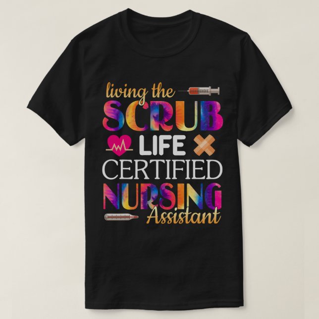 Camiseta Enfermería Viviendo La Enfermería A Certificada De (Diseño del anverso)