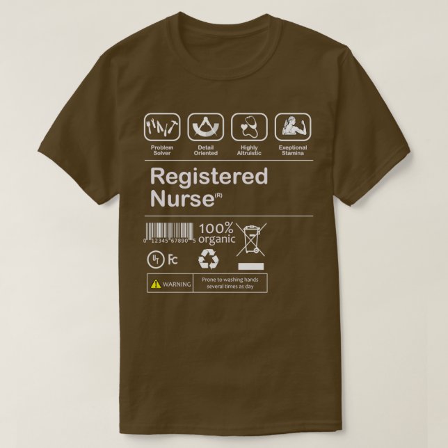 Camiseta Enfermero 1 registrado (Diseño del anverso)