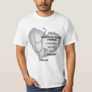 Camiseta Enfermero Crítico del Corazón Gris