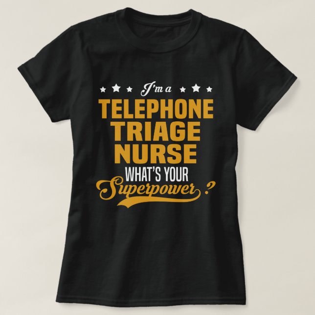 Camiseta Enfermero de atención telefónica (Diseño del anverso)