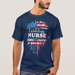 Camiseta Enfermero de cardiología de la bandera de los Esta