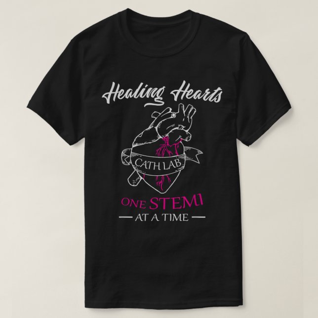Camiseta Enfermero de Cath Lab, Enfermería Stemi Curación d (Diseño del anverso)