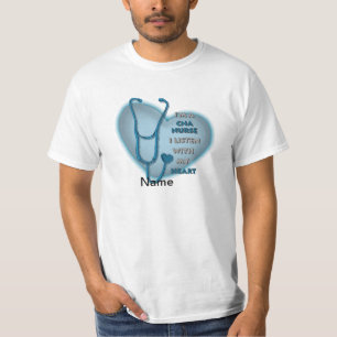 Camiseta Enfermero de CNA en el corazón azul