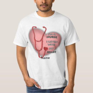 Camiseta Enfermero de corazón rojo grande