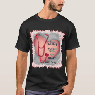 Camiseta Enfermero de corazón rojo grande